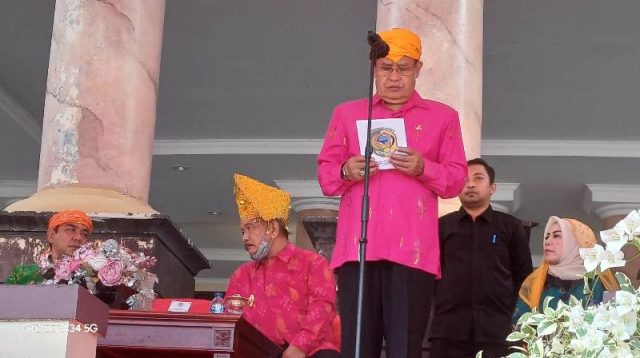 Wabup Badrun Nggai, Bacakan Pesan Mendikbudristek Pada Upacara Hardiknas di Parigi Moutong