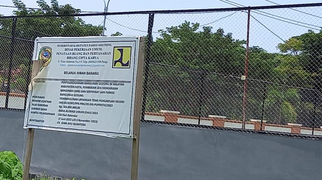 PPK Minta Lapangan Tenis PN Diperbaiki, Kontraktor : Menunggu  Pembayaran Termin