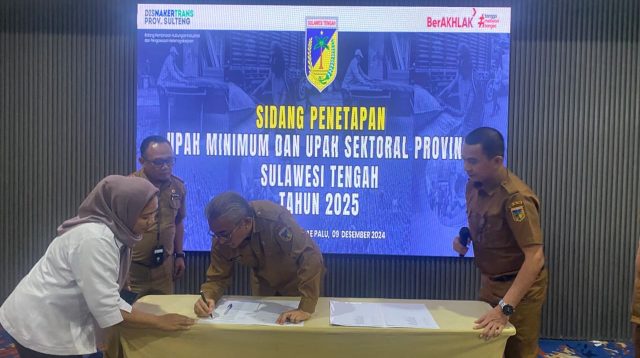 Berikut UMP dan UMSP Sulteng 2025