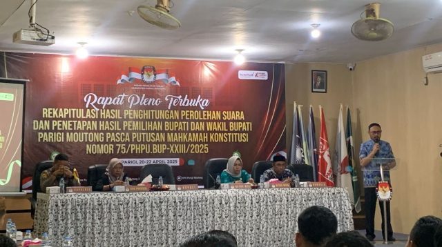 Rapat Pleno Rekapitulasi Hasil PSU Pilkada Parigi Moutong