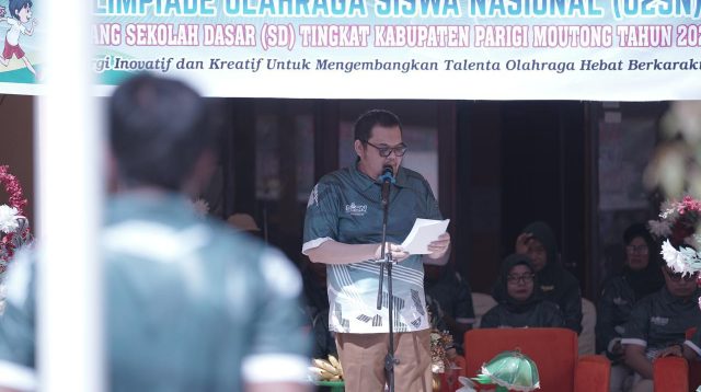 Pesan Pj Bupati pada Pembukaan O2SN dan FLS2N Tingkat SD se-Kabupaten Parigi Moutong
