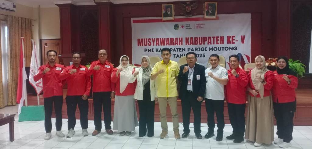 Hasil Muskab PMI Parigi Moutong, Hj Hestiwati Nanga Erwin Terpilih Sebagai Ketua Periode 2025-2030