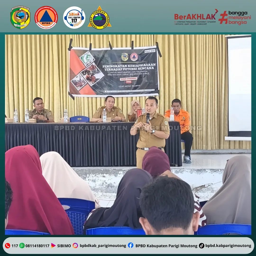 BPBD Parigi Moutong Gelar Sosialisasi dan Simulasi Kesiapsiagaan Bencana di Torue