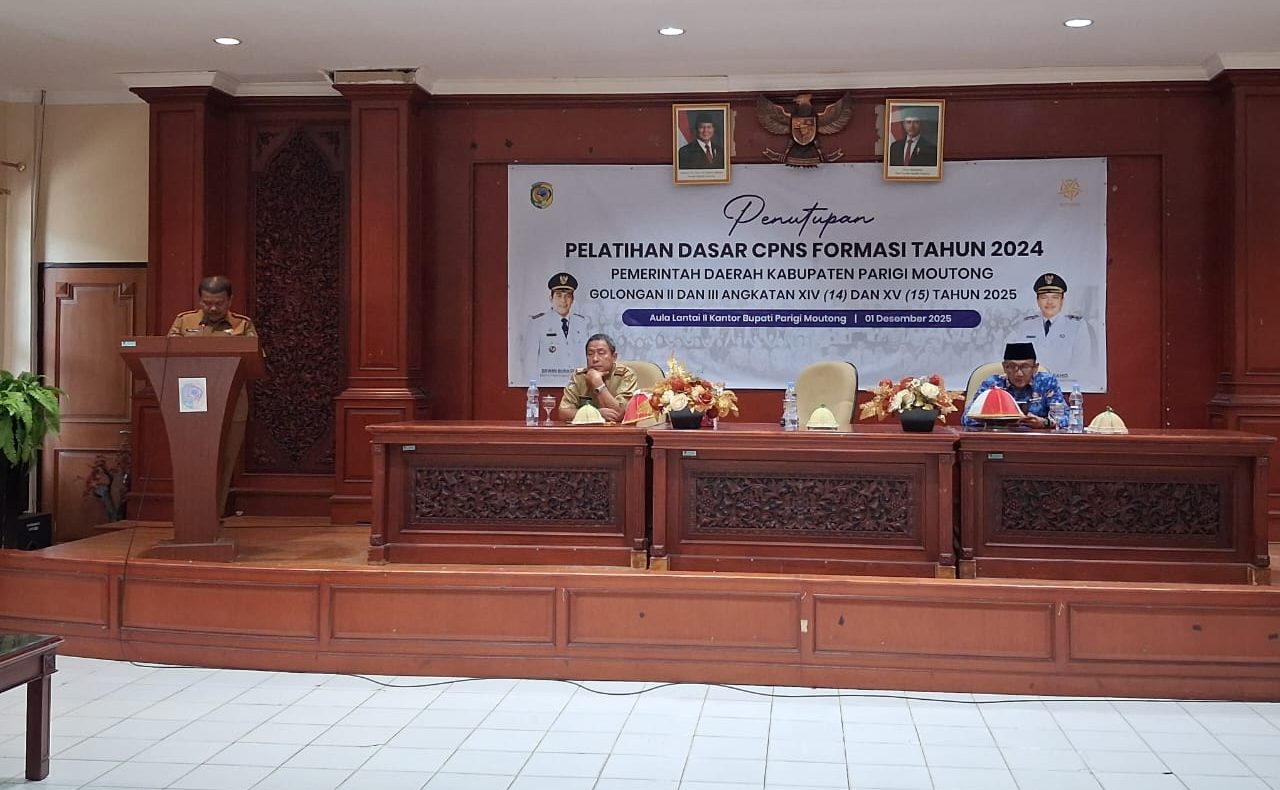 Wabup Parimo Tutup Resmi Latsar CPNS 2024 Angkatan XIV dan XV, Minta Peserta Jaga Integritas dan Profesionalitas