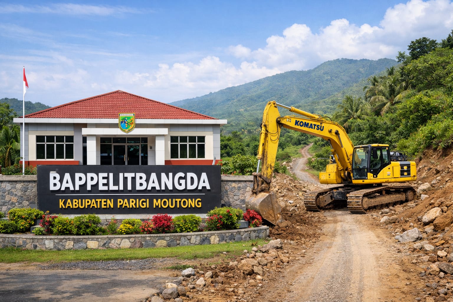 Bantuan Alat Berat Pemprov, Dukung Program Pemda Parigi Moutong Buka Akses Jalan Desa Terpencil