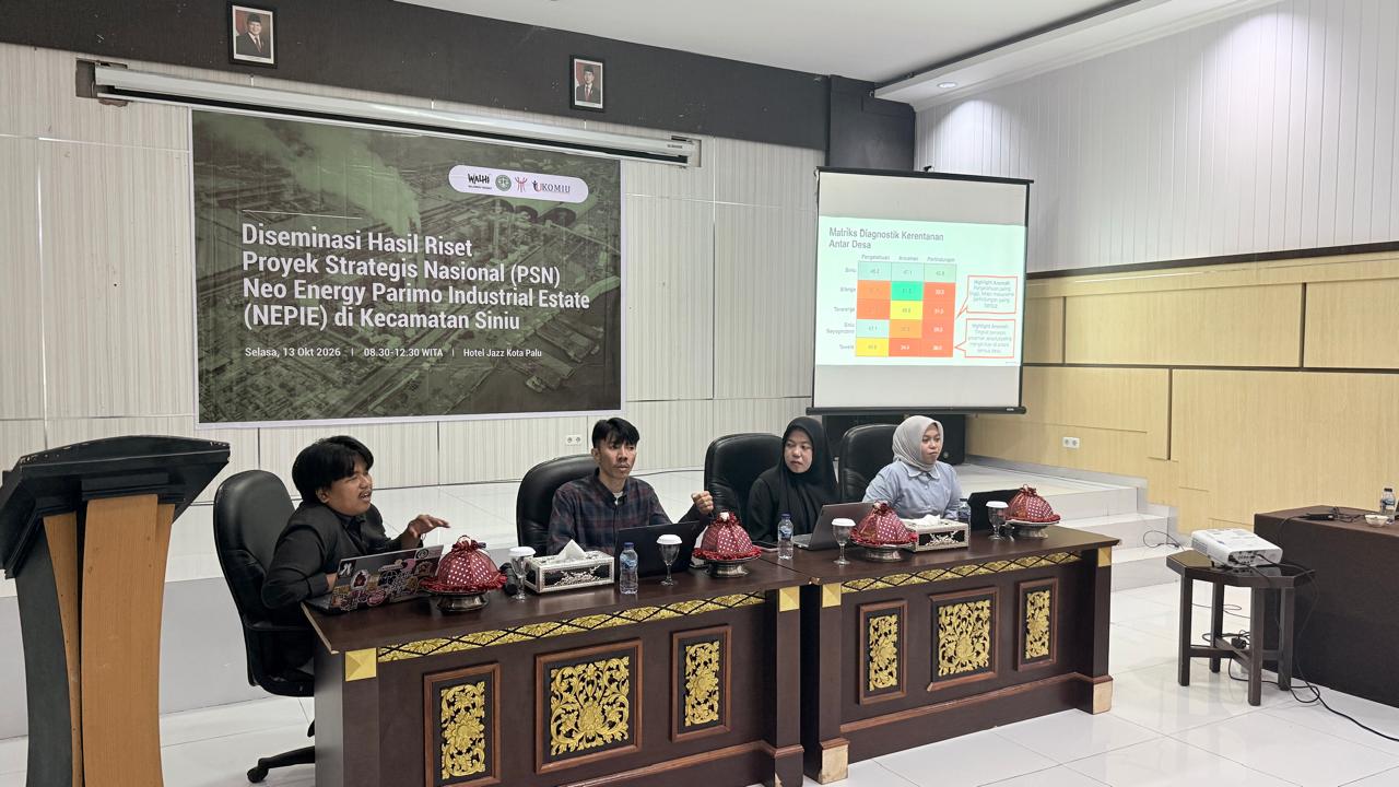 Desiminasi Riset Empat Lembaga untuk NEPIE Siniu Parigi Moutong